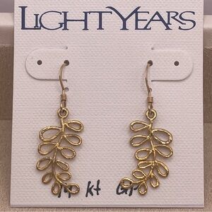Light Years 14K Gold Filled Fern Design Earrings